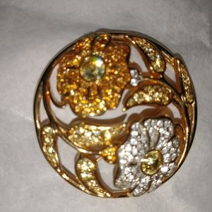 Swarovski Floral Brooch.